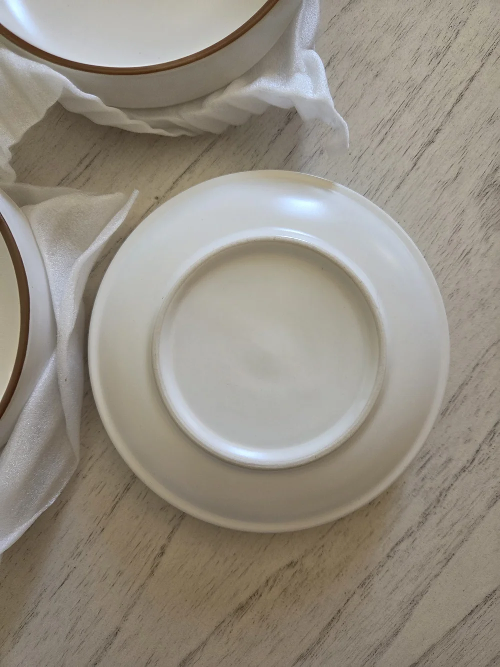 Cottagecore 5 inch Ceramic Cat Food Bowl, White, 3 Bowls Set